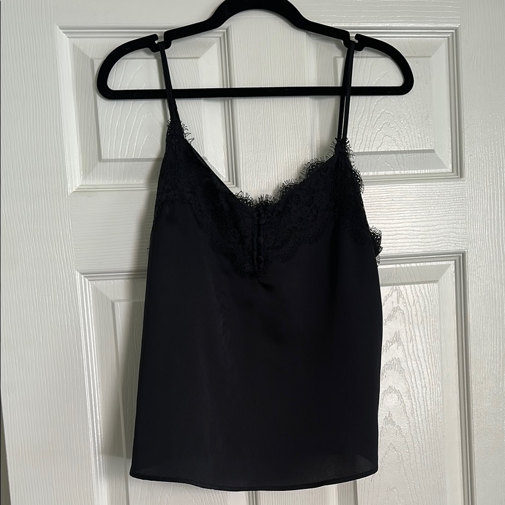 Abercrombie & Fitch Black Lace Trim Tank Top